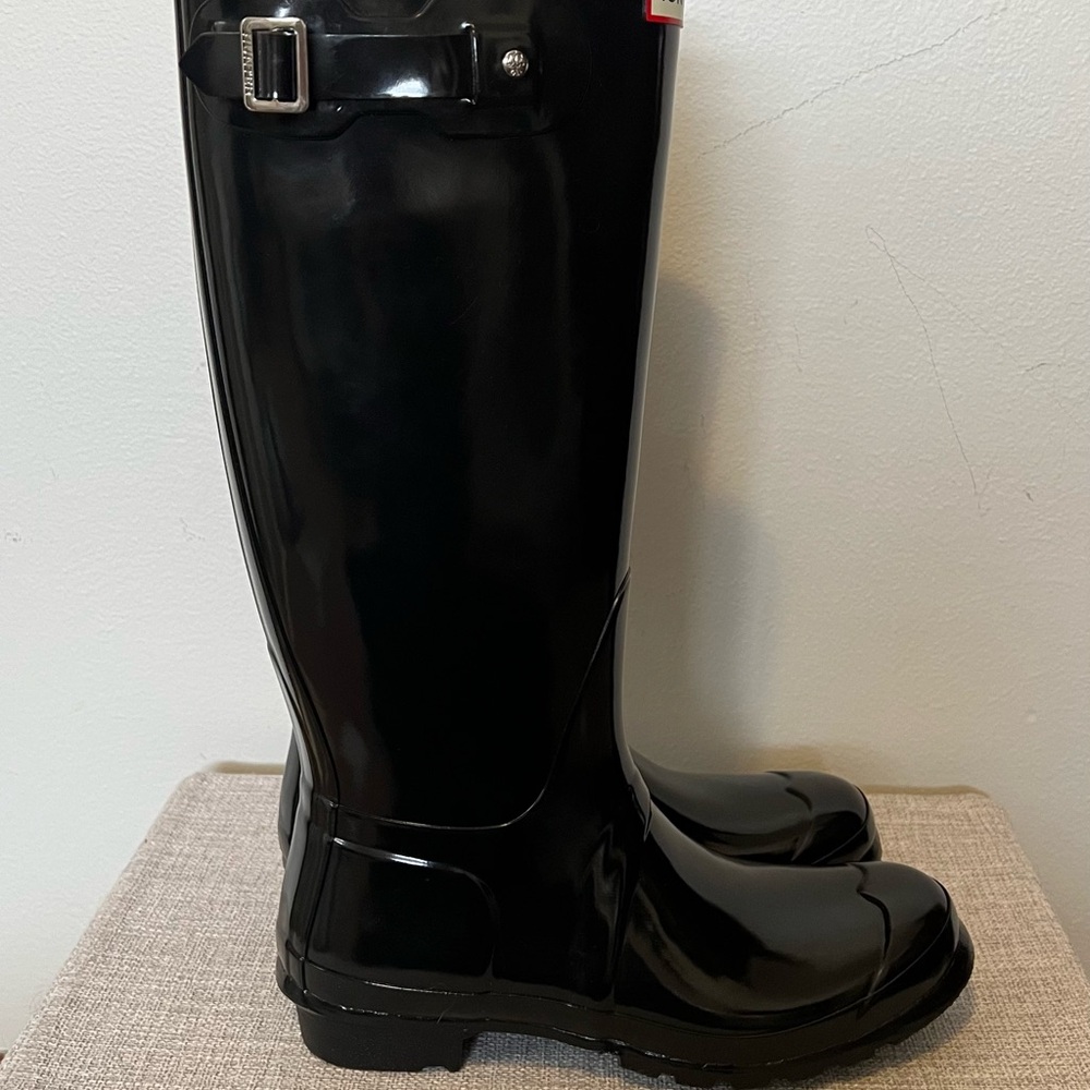 Hunter Black Tall Rain Boots